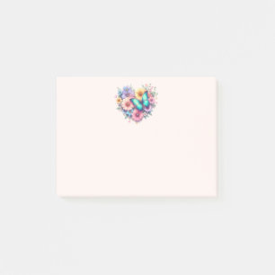 Post-it® Fleurs de marguerite avec un beau papillon