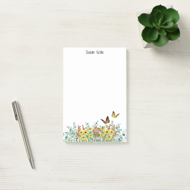 Post-it® Fleurs de printemps personnalisées et joyeuses Pap (Bureau)