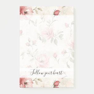 Post-it® Fleurs de roses roses