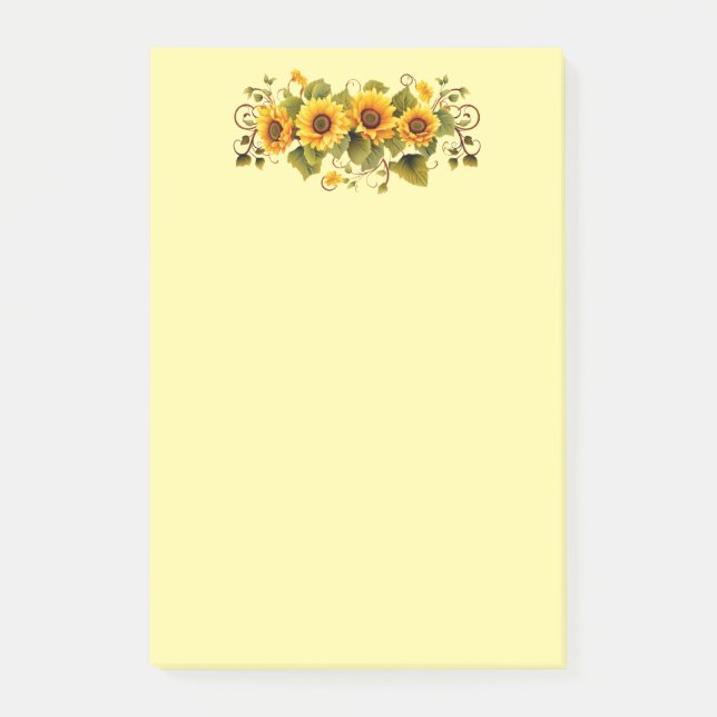 Post-it® Fleurs de soleil post-it-notes (Devant)