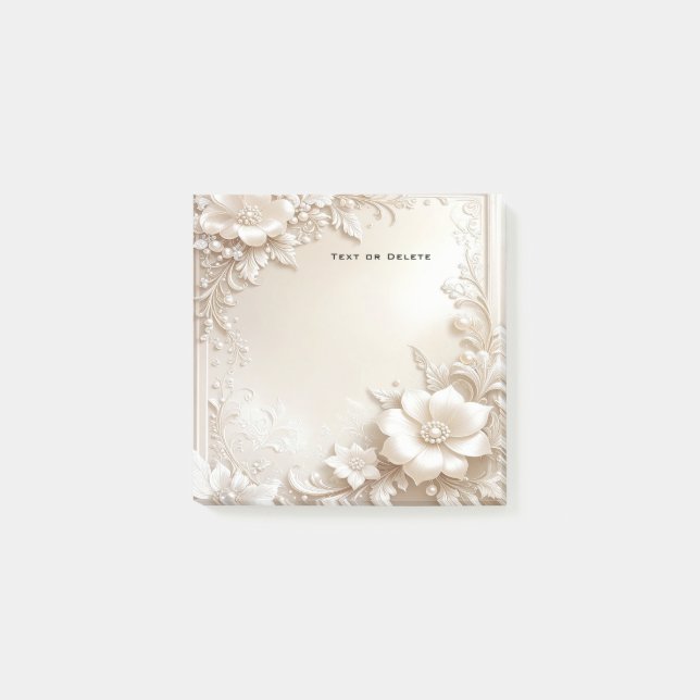 Post-it® Fleurs d'Ivoire Post it Notes (Devant)