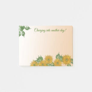 Post-it® Fleurs dorées rustiques, verdure et feuilles