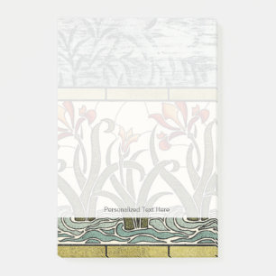 Post-it® Fleurs en verre souillé avec la frontière bronzage