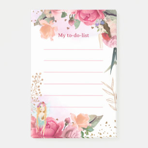 Post-it® Fleurs Et Fées Roses À Faire