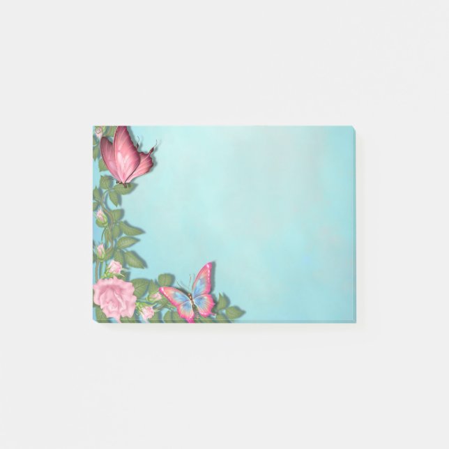 Post-it® Fleurs et papillons (Devant)