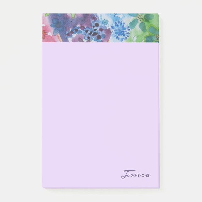 Post-it® Fleurs modernes assez vibrantes personnalisées (Devant)