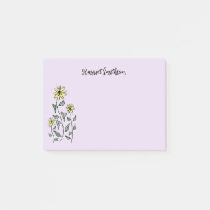 Post-it® Fleurs sauvages rétro personnalisées lilas lavande