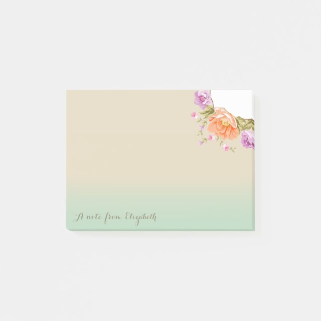 Post-it® Fleurs Stylisées - Personnalisées (Devant)