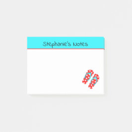Post-it® Flip Flops rouges personnalisées Plage d'été