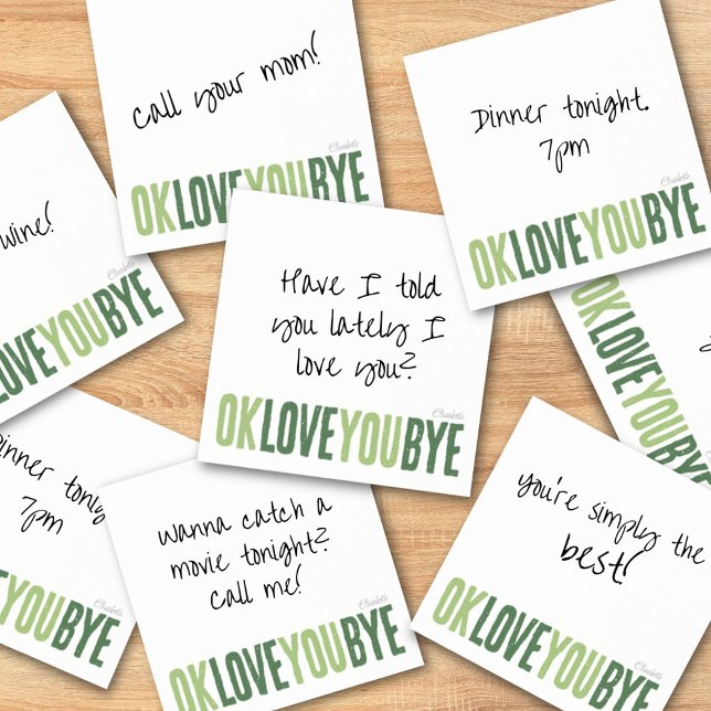 Post-it® Flirty Love You Green Boyfriend Sticky Note (Flirty Love You Green Boyfriend Sticky Note)