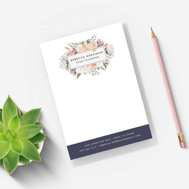 Post-it® Floral antique | Bleu de minuit (Créateur téléchargé)