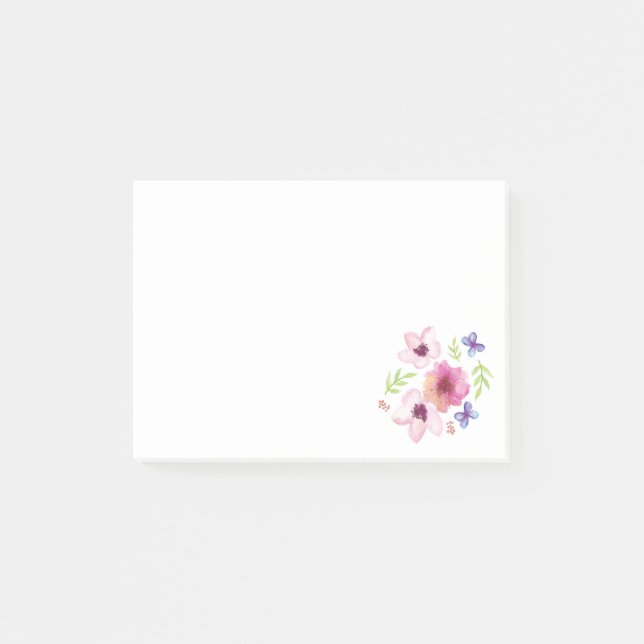Post-it® Floral aquarelle Post il note (Devant)