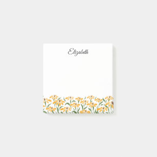 Post-it® Floral Golden Black Eyed Susan Aquarelle Élégante