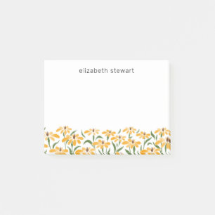 Post-it® Floral Golden Black Eyed Susan Aquarelle Élégante