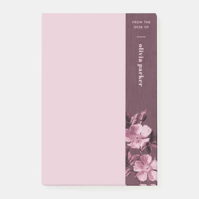 Post-it® Flore monochromatique violette Notes florales (Devant)