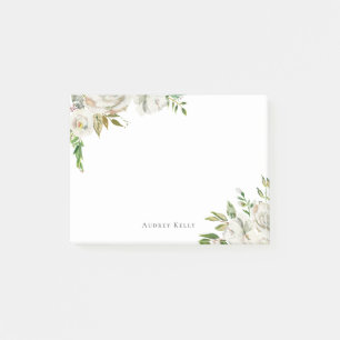 Post-it® Flores dorées Personnalisées Monogrammes