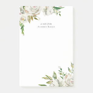 Post-it® Flores dorées Personnalisées Monogrammes