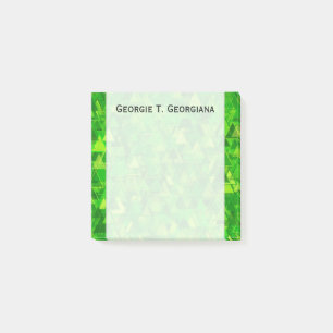 Post-it® "Forêt" de forme triangulaire verte Motif + nom