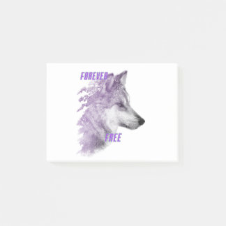 Post-it® Forever Free Violet Wolf Post-it Notes