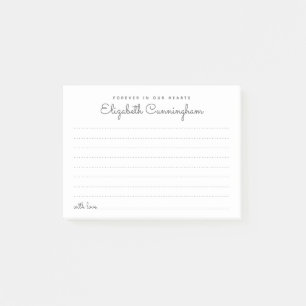 Post-it® Forever In Our Hearts Funeral Chic Partager un sou