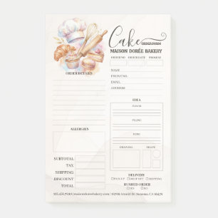 Post-it® Formulaire de commande de pâtissier de boulangerie