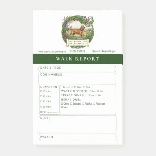 Post-it® Formulaire de compte-rendu de promenade pour Cocke
