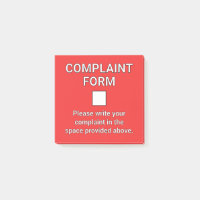 Formulaire de plainte amusant