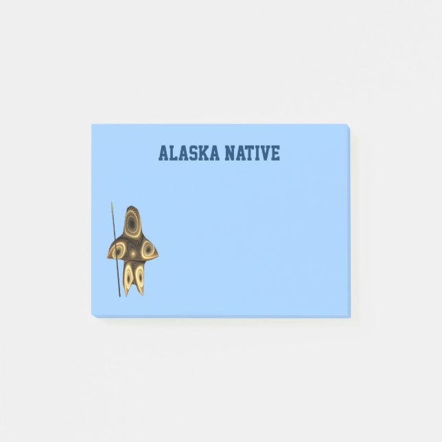 Post-it® Fractal Inuit Hunter - Autochtone de l'Alaska (Devant)