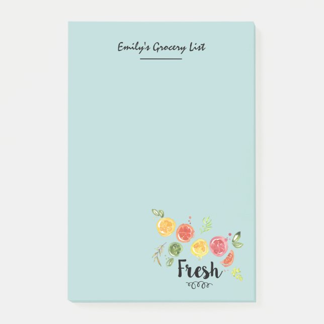 Post-it® Frais - Fruits d'agrumes dans l'aquarelle (Devant)