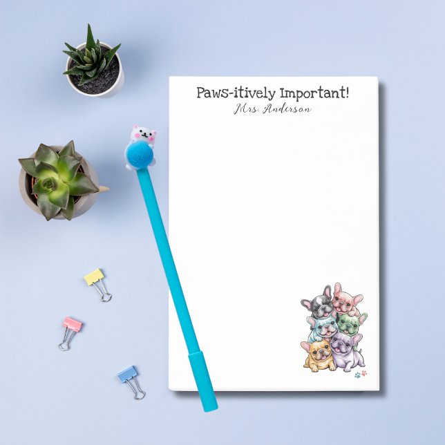 Post-it® Français Bulldog mignon animal de compagnie Girly  (Créateur téléchargé)