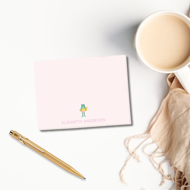 Post-it® Frog Tropical Blush Pink Personnalisé (Tropical Frog Blush Pink Personalized Post-it Notes)