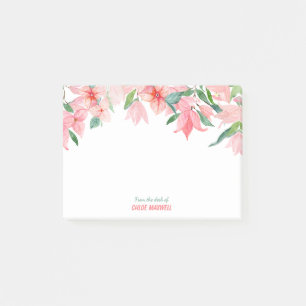 Post-it® Frontière florale verte rose