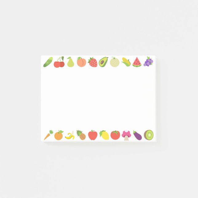 Post-it® Fruits colorés Emojis (Devant)