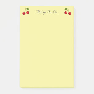 Post-it® Fruits de cerise sur des choses jaunes à faire
