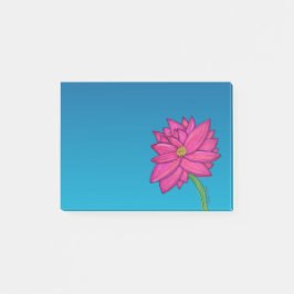 Post-it® Fuchsia Pink Flower Wide Post-It Notes