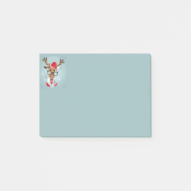 Post-it® Fun Christmas Reindee Père Noël Animal Art (Devant)