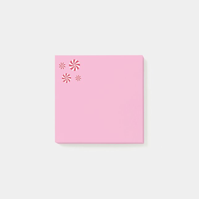 Post-it® Fun et Fancy rose Noël Peppermenthe bonbon (Devant)