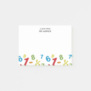 Post-it® Fun Personnalisé Math123 numéros Post-it Notes