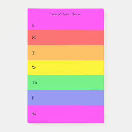Post-it® Fun Rainbow Custom Planner couleur