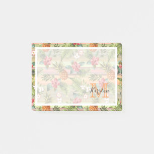 Post-it® Fun Tropical Pineappy Fruit Floral Pattern