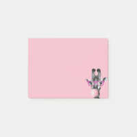 Funky mignonne Giraffe Verre rose bulle gomme