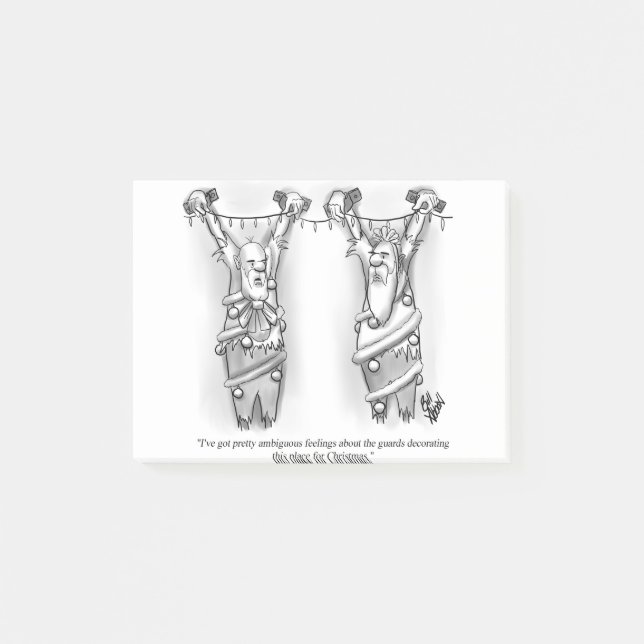 Post-it® Funny Christmas Decoration Cartoon Humor (Devant)
