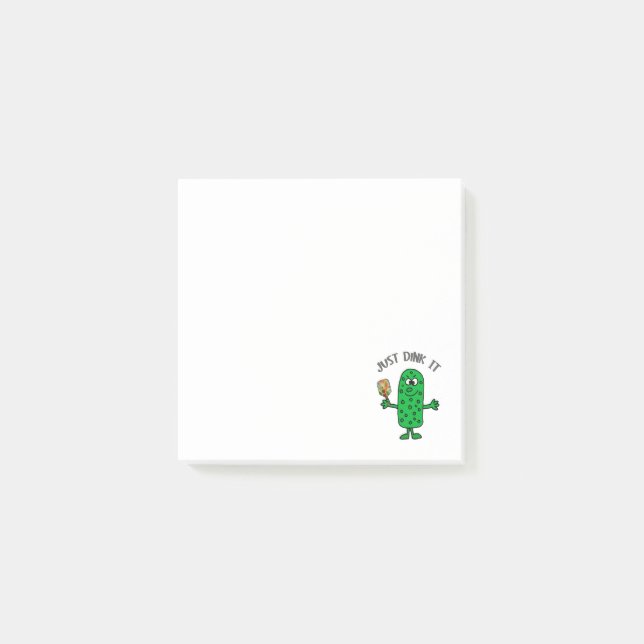 Post-it® Funny Just Dink it Pickle Playing Pickleball (Devant)