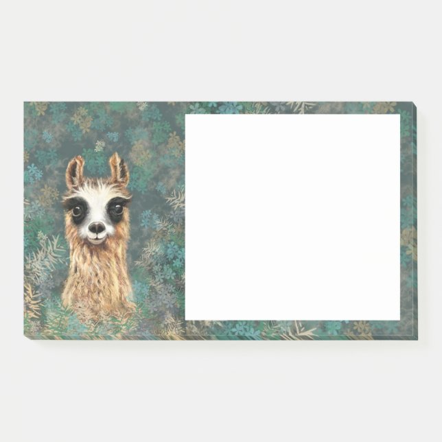 Post-it® Funny Post it Notes Curious Baby Llama (Devant)