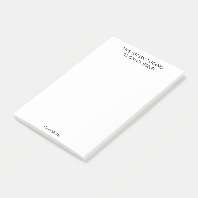 Post-it® Funny Procrastinator À Faire Liste Nom Personnalis (Incliné)