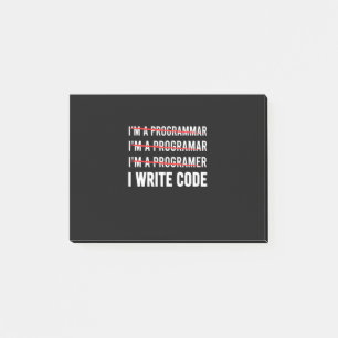 Post-it® Funny Programmer I Wite Code