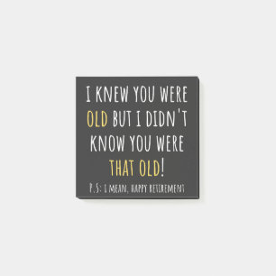 Post-it® funny retirement, retired, retired teacher, retire