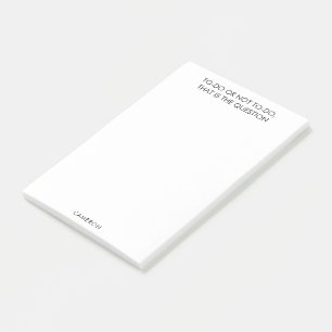 Post-it® Funny Shakespeare To Do List Nom Personnalisé Blan