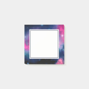 Post-it® Galaxie rose & bleu Nebula & étoiles Abstrait
