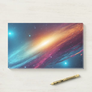 Post-it® Galaxie spatiale néon futuriste abstraite Synthwav